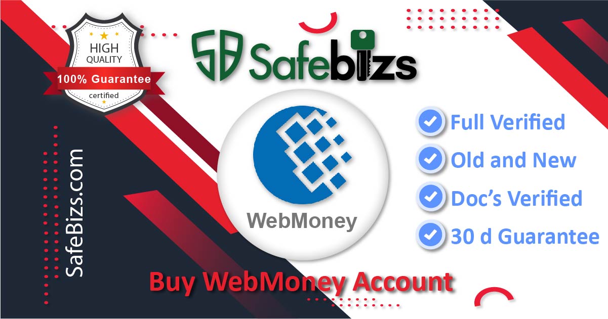 Buy WebMoney Verified Accounts - 100% USA UK Verified