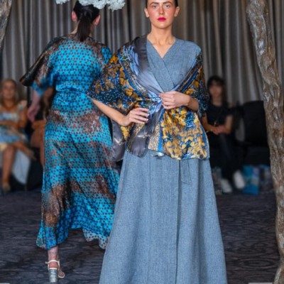 Stylish Wool Wrap Dresses for Women | Blue skies maxi woolen wrap dress Profile Picture