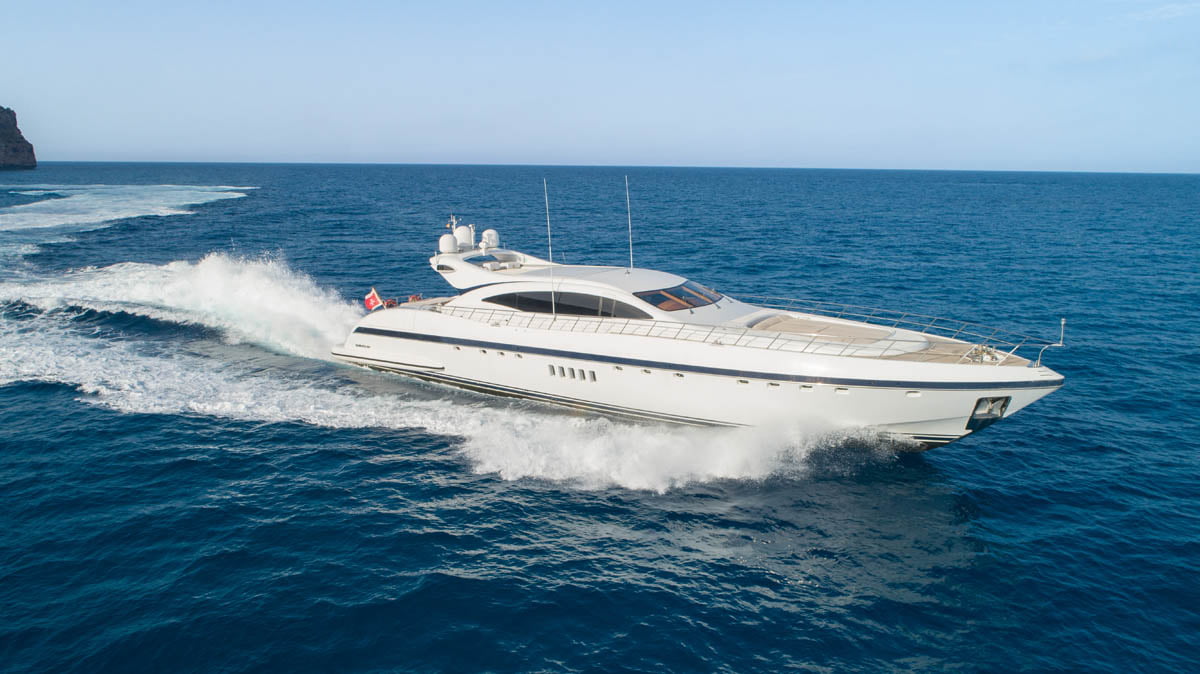 Your Dream Yacht Awaits: Mangusta 108 for Rent in Ibiza