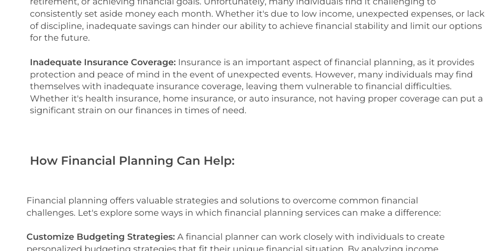 Financial Planning Services in Ann Arbor by Timothy Roberts - Infogram