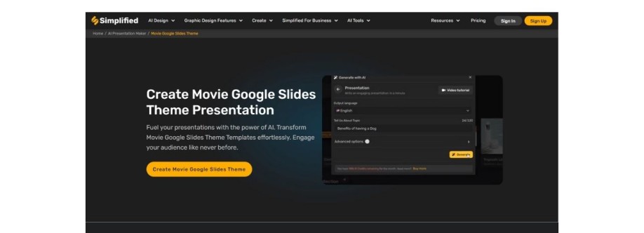 Movie Google Slides Theme Cover Image