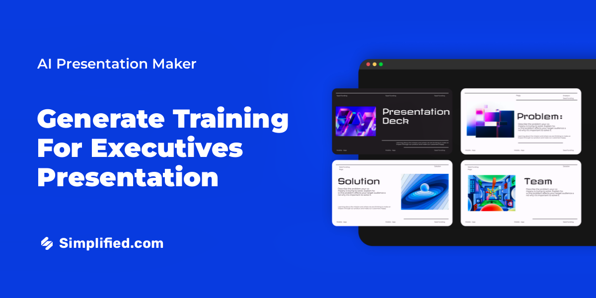 Use AI to Generate Free Presentation on Training For Executive