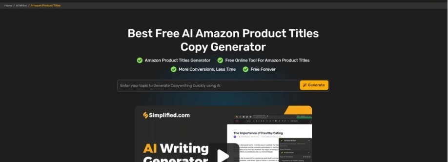 Amazon product title generator Cover Image
