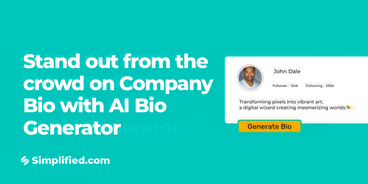 Free Company Bio Bio Generator- Write Captive Company Bio In 1 Click