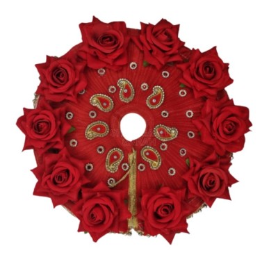 Red Rose and gold stone Work laddu Gopal dress Profile Picture