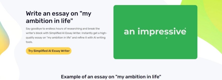 Ambition In Life Essay Writer Cover Image