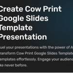 Cow Print Google Slides Template Profile Picture