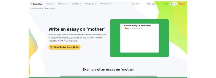 Mother Essay Writer Cover Image