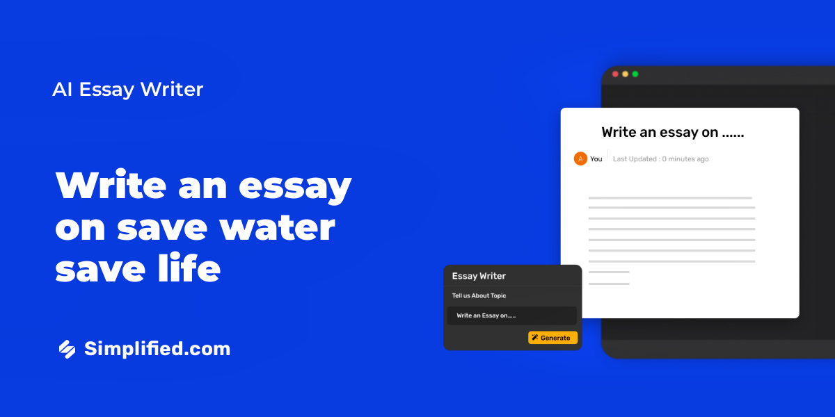 Pledging to Preserve: Save Water Save Life Essay Writer Free Online