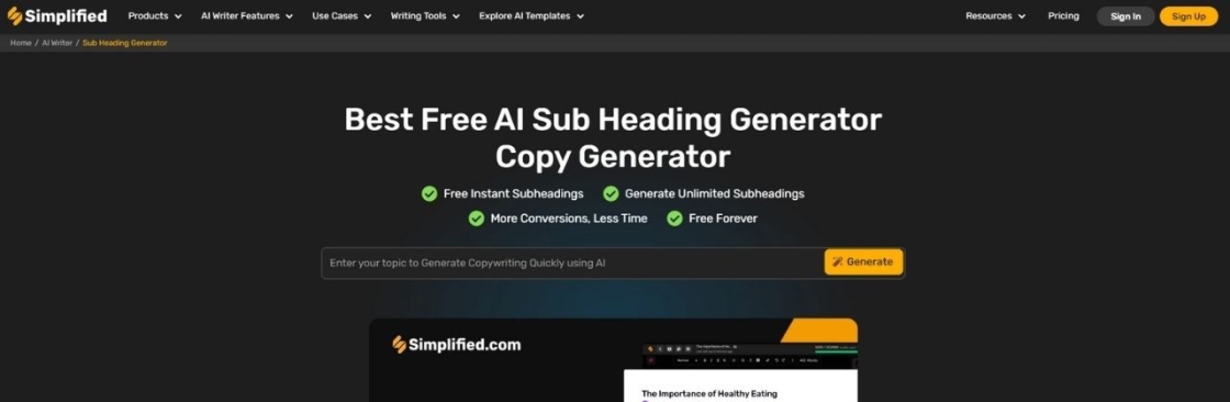 Subheading generator Cover Image