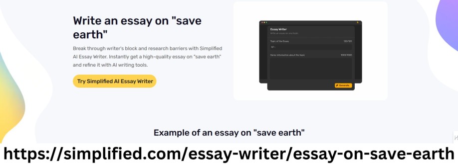 Save Earth Essay Writer Cover Image