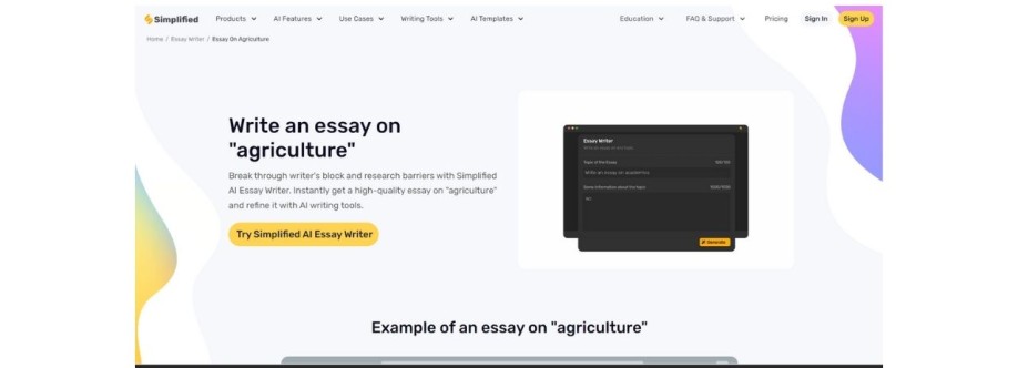 Agriculture Essay Writer Cover Image