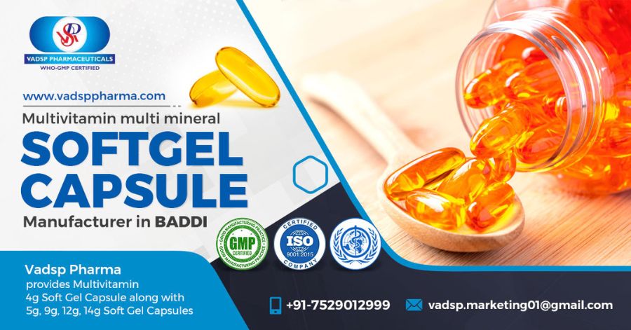 Top Multivitamin multi mineral softgel capsule manufacturer in Baddi