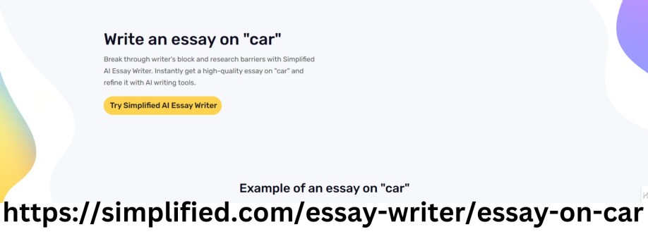 Car Essay Writer Cover Image
