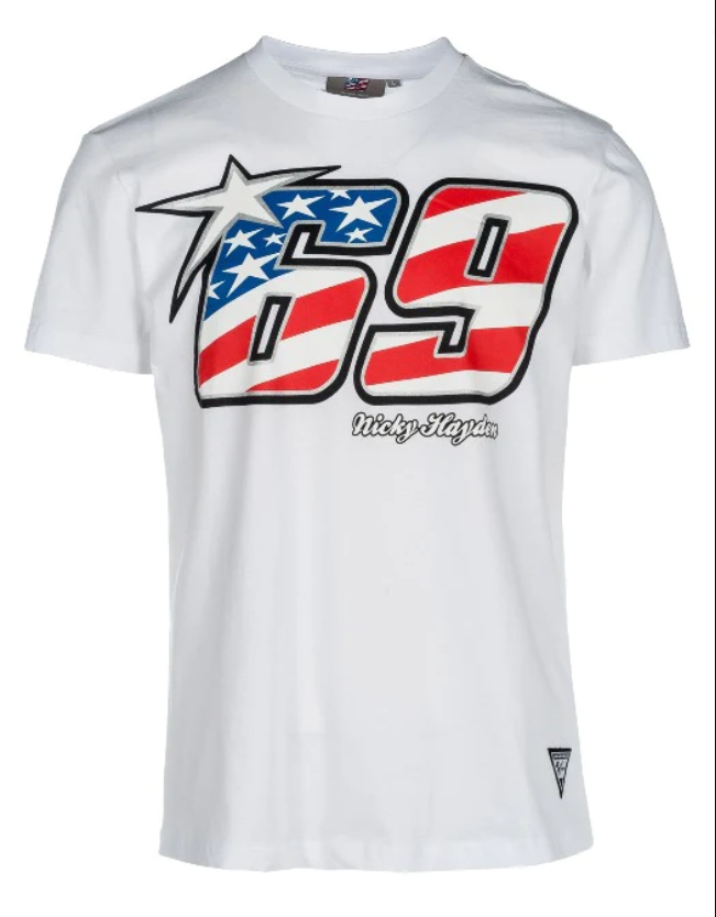 Celebrate Racing Legacy with the Nicky Hayden White Men’s T-Shirt and Repsol Jacket – virtus 70