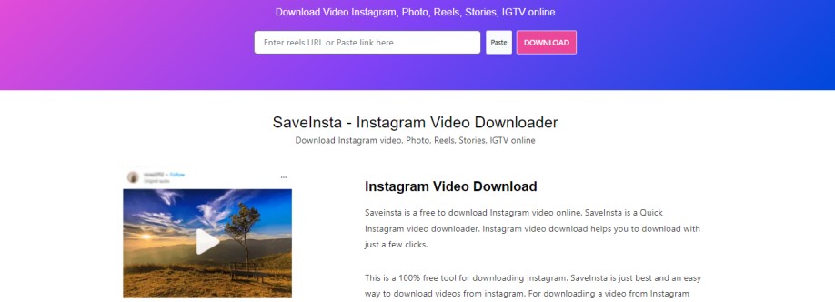 Instagram Video Download Cover Image