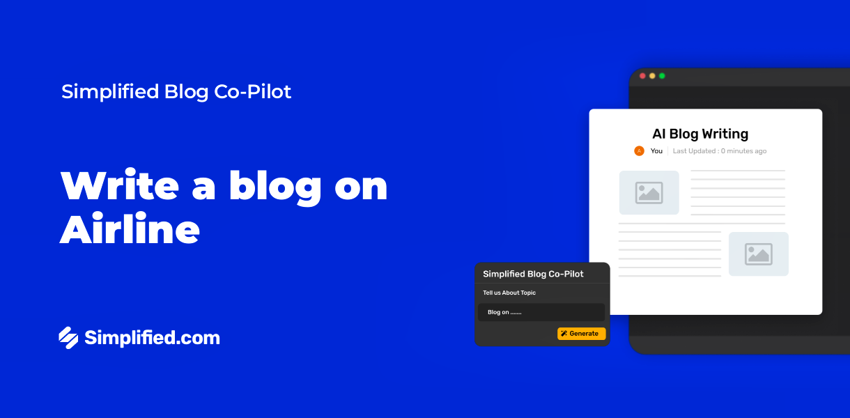 Write Airline Blogs with AI Blog Writer