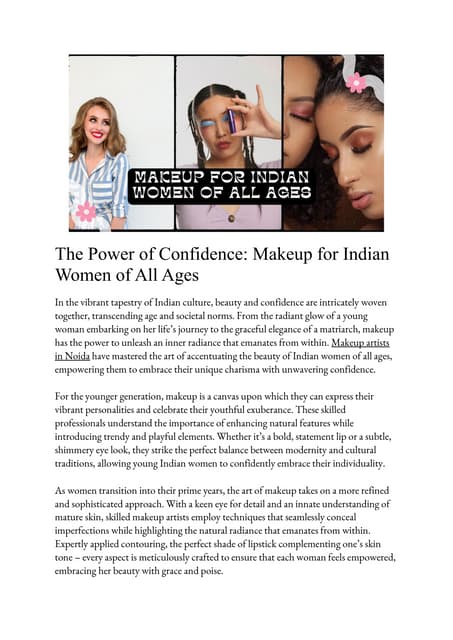 The Power of Confidence: Makeup for Indian Women of All Ages | PDF